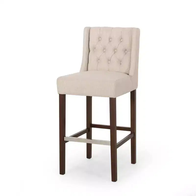 Lot de 2 tabourets de bar modernes de 76 cm avec dossier, tabourets de bar rembourrés avec repose-pieds en métal pour îlot de cuisine ou bar à domicile