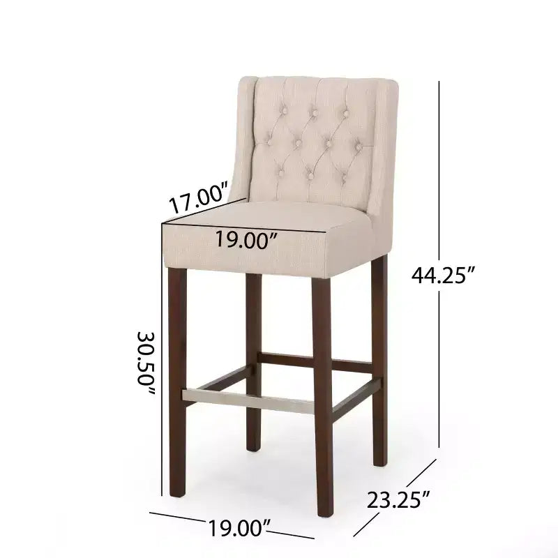 Lot de 2 tabourets de bar modernes de 76 cm avec dossier, tabourets de bar rembourrés avec repose-pieds en métal pour îlot de cuisine ou bar à domicile