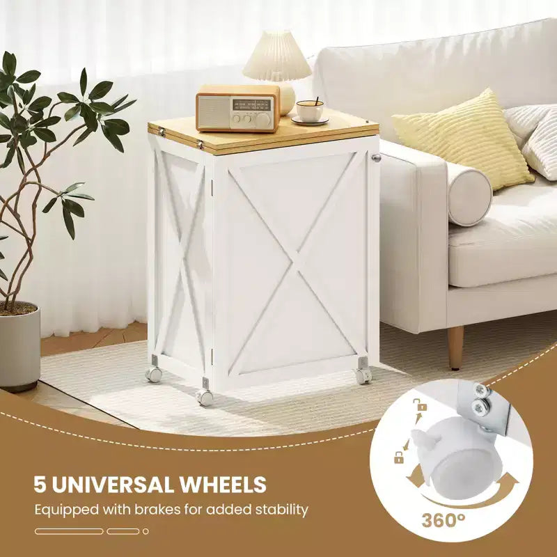 Table de couture pliante avec étagère de rangement au design compact, 2 plateaux et 18 chevilles