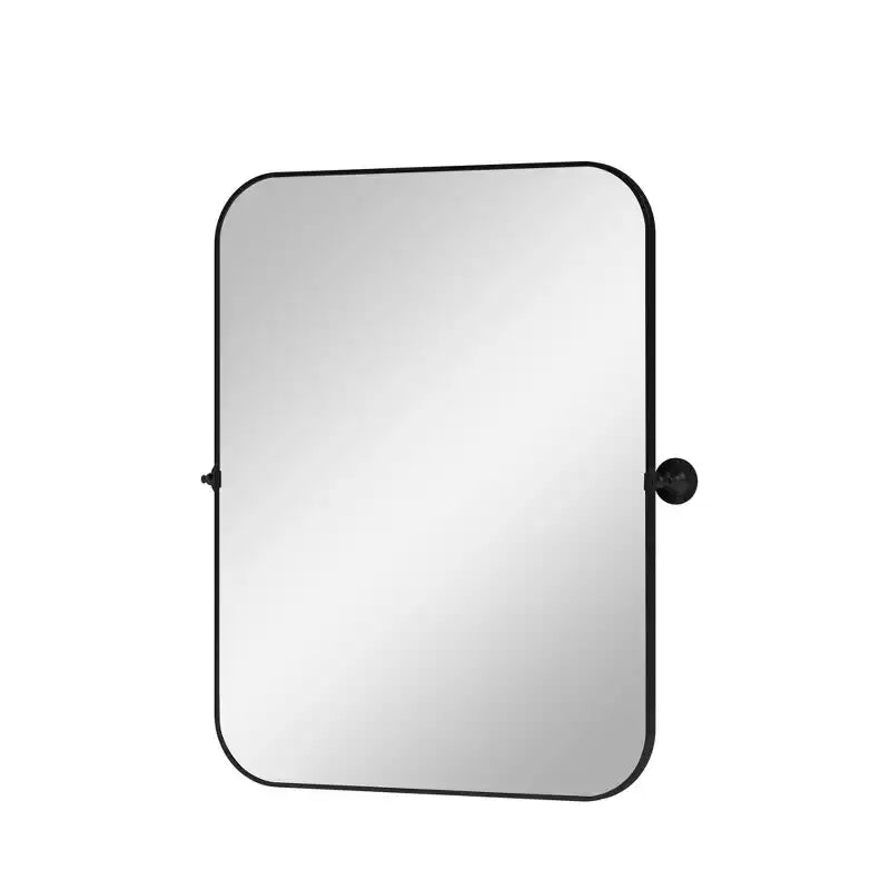 Miroir d'appoint inclinable encadré en métal noir 31
