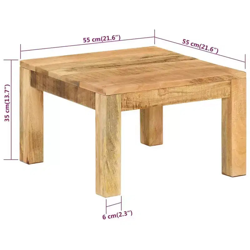 Table basse Bois de récupération massif multicolore