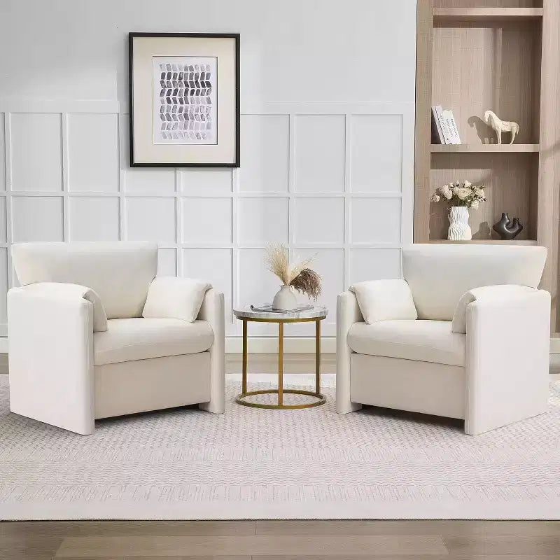 BALHAM TRADE-Set of 2 Large Modern Dark Grey Accent Chair for Living Room with Reading Chair
