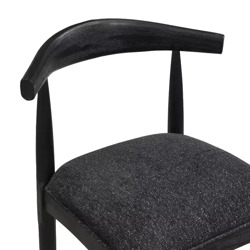 Tabourets de bar rembourrés en bois d'hévéa de style Mid-Century (Lot de 2)