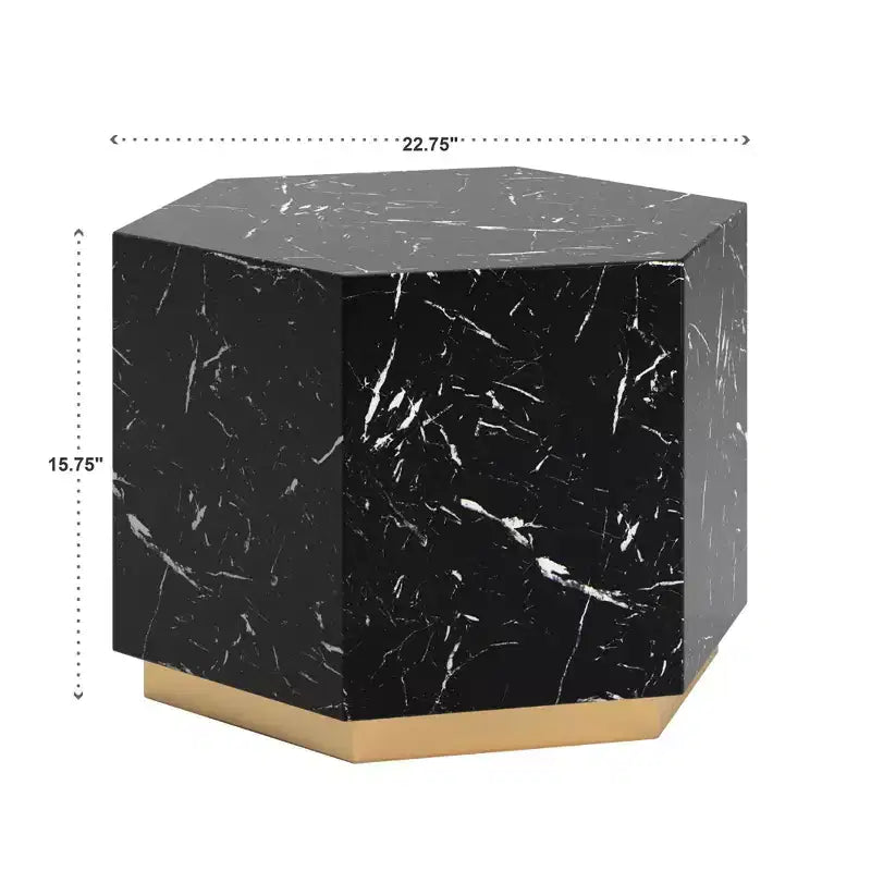 Table basse imitation marbre