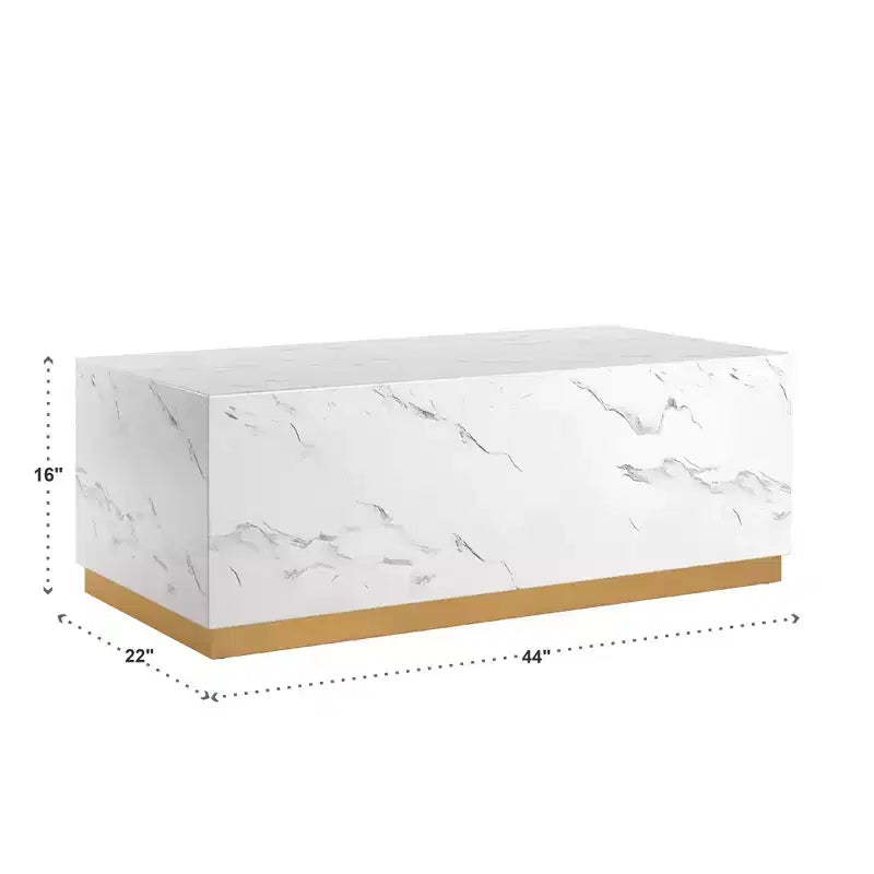 Table basse imitation marbre