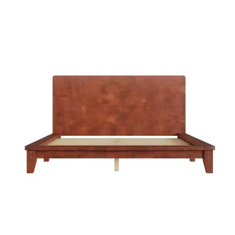 Luxystar Modern Full Size Platform Bed Frame with Headboard