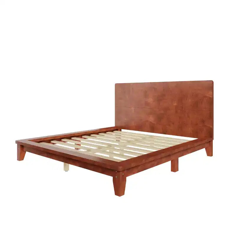 Luxystar Modern Full Size Platform Bed Frame with Headboard