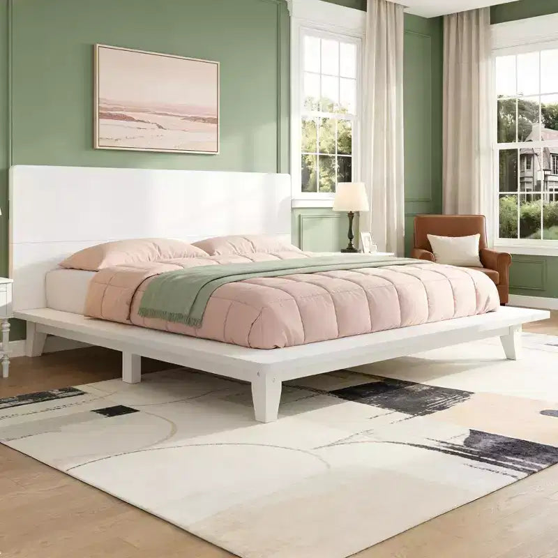 Luxystar Modern Full Size Platform Bed Frame with Headboard