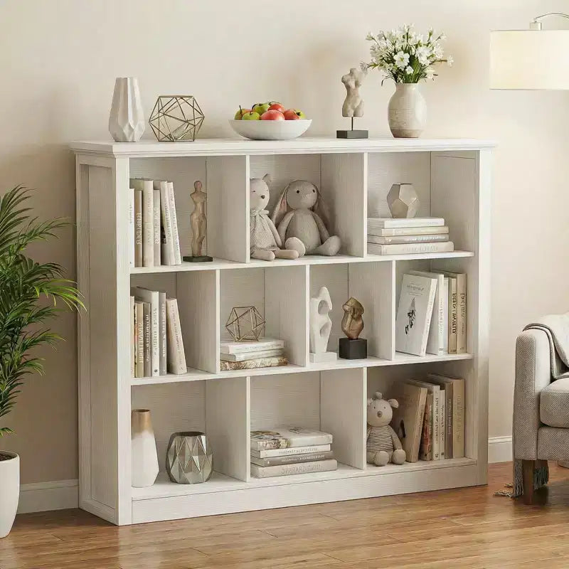 Besiost 10 Cubes Storage Bookshelf, Floor Standing Bookcase