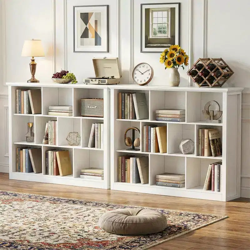 Besiost 10 Cubes Storage Bookshelf, Floor Standing Bookcase
