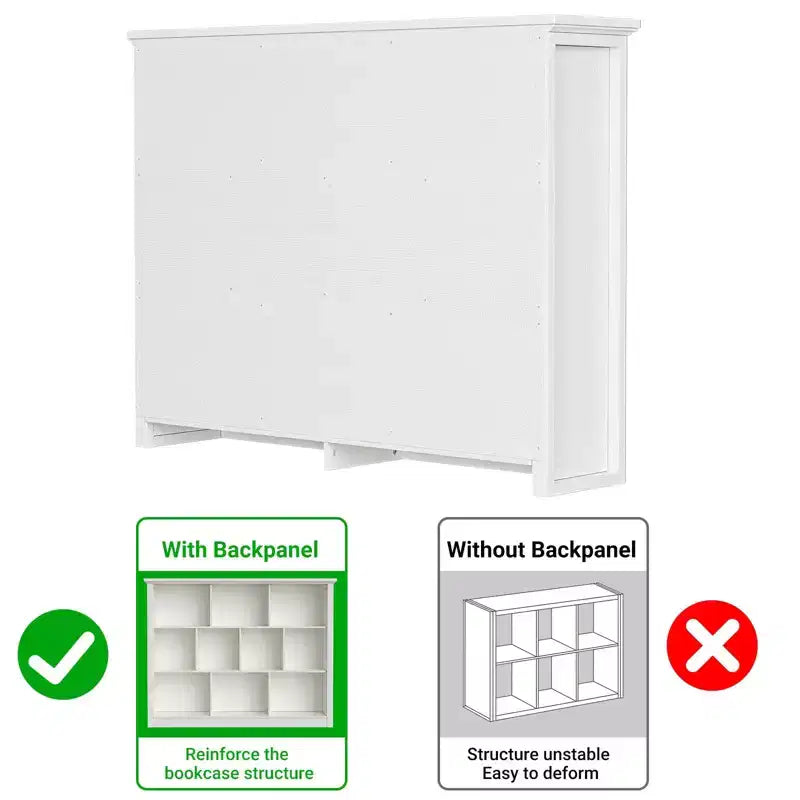 Besiost 10 Cubes Storage Bookshelf, Floor Standing Bookcase