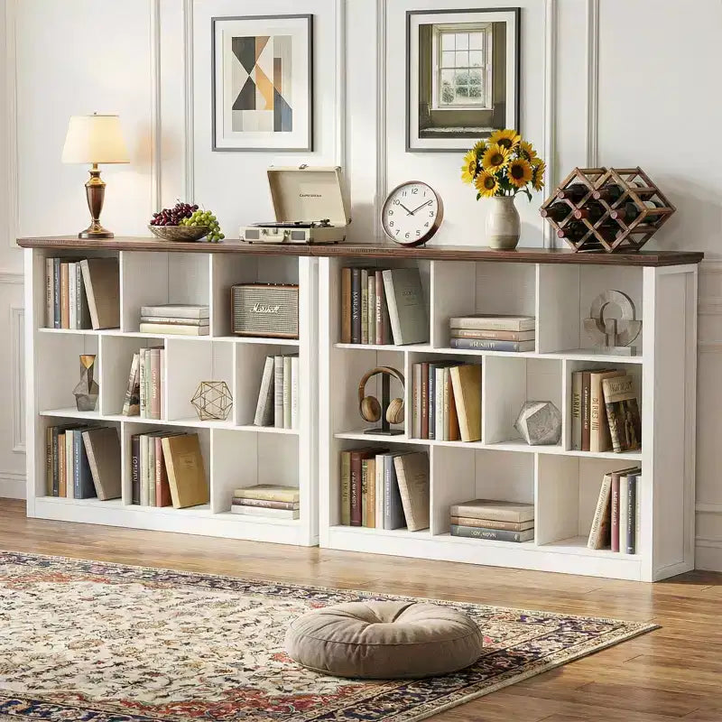 Besiost 10 Cubes Storage Bookshelf, Floor Standing Bookcase