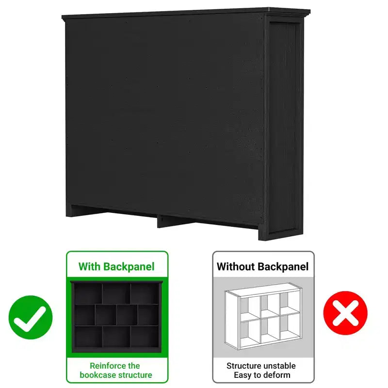 Besiost 10 Cubes Storage Bookshelf, Floor Standing Bookcase