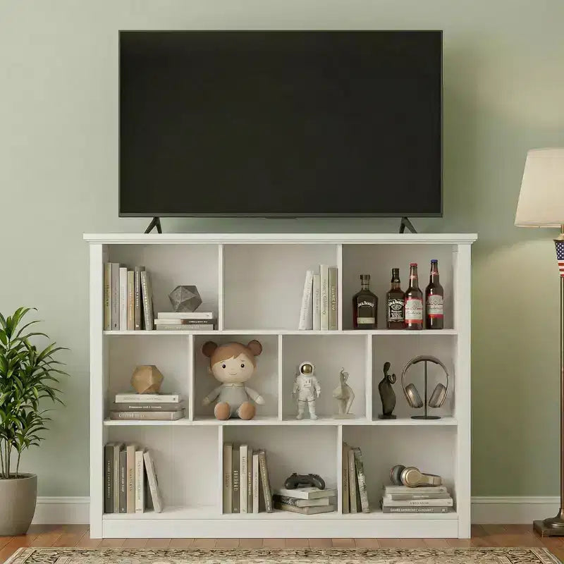 Besiost 10 Cubes Storage Bookshelf, Floor Standing Bookcase