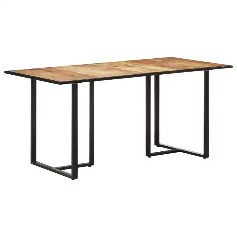 Industrial Dining Table in Rough Mango Wood - Rectangular Design - Multiple Sizes Available