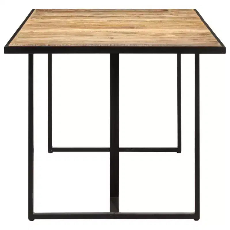 Industrial Dining Table in Rough Mango Wood - Rectangular Design - Multiple Sizes Available