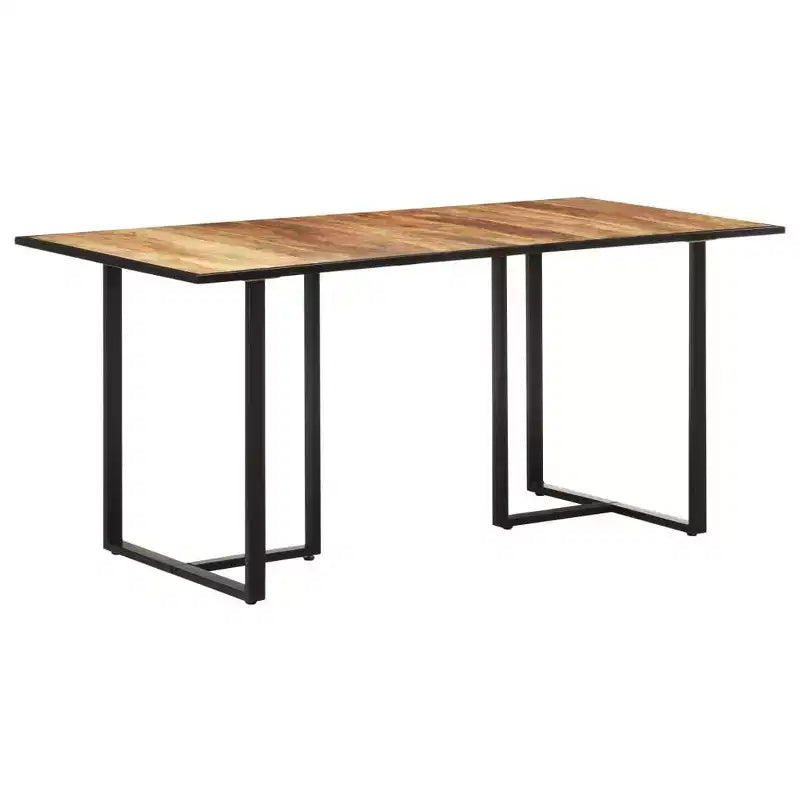 Industrial Dining Table in Rough Mango Wood - Rectangular Design - Multiple Sizes Available