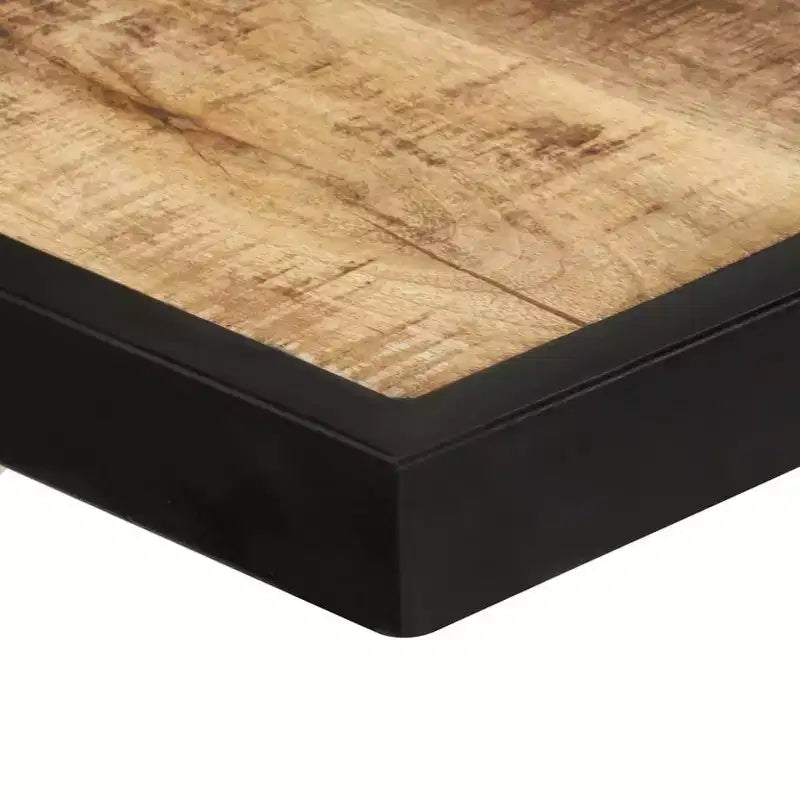 Industrial Dining Table in Rough Mango Wood - Rectangular Design - Multiple Sizes Available