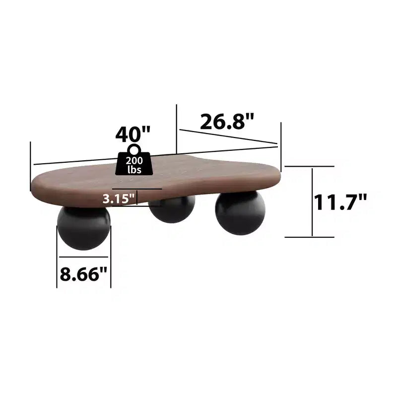 Table basse nuage moderne avec 3 pieds boule