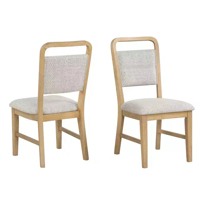 Roundhill Furniture Arden Solid Wood Frame Dining Chairs, Set of 2