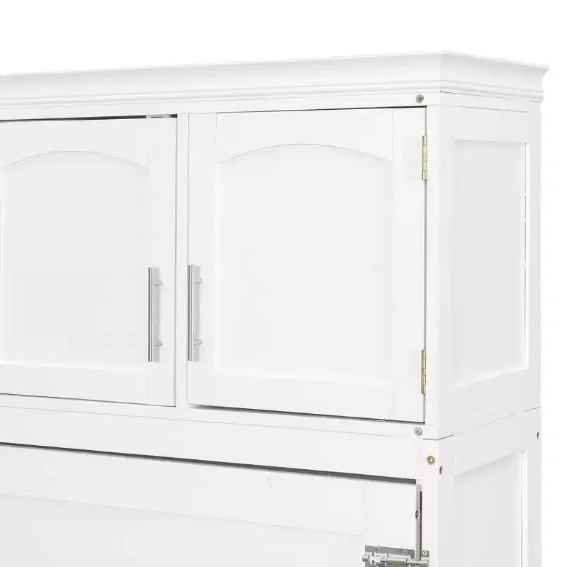 Luxystar Modern Queen Murphy Bed with 2 Cabinets for Living Room or Apartment