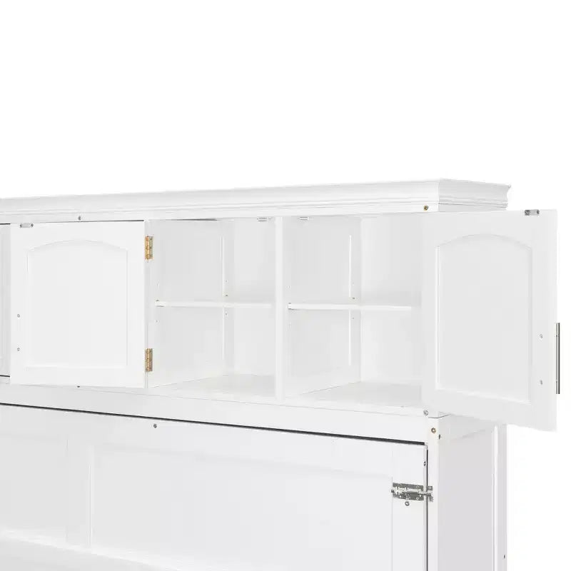 Luxystar Modern Queen Murphy Bed with 2 Cabinets for Living Room or Apartment