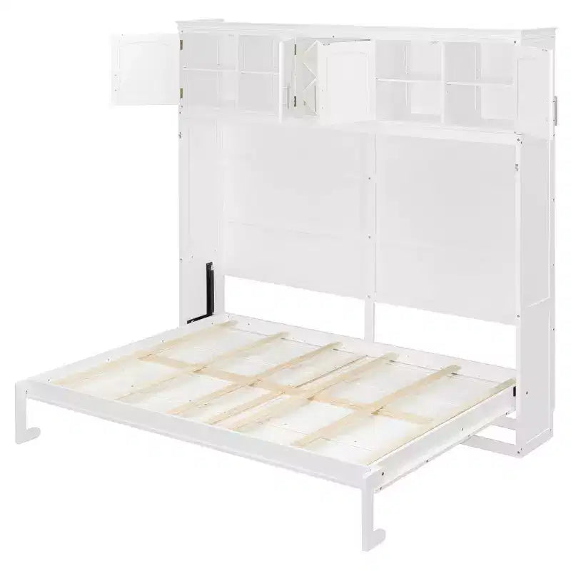 Luxystar Modern Queen Murphy Bed with 2 Cabinets for Living Room or Apartment