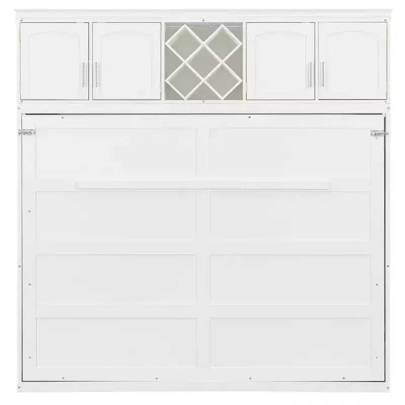 Luxystar Modern Queen Murphy Bed with 2 Cabinets for Living Room or Apartment