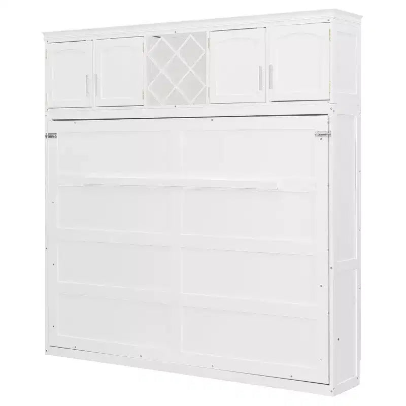 Luxystar Modern Queen Murphy Bed with 2 Cabinets for Living Room or Apartment