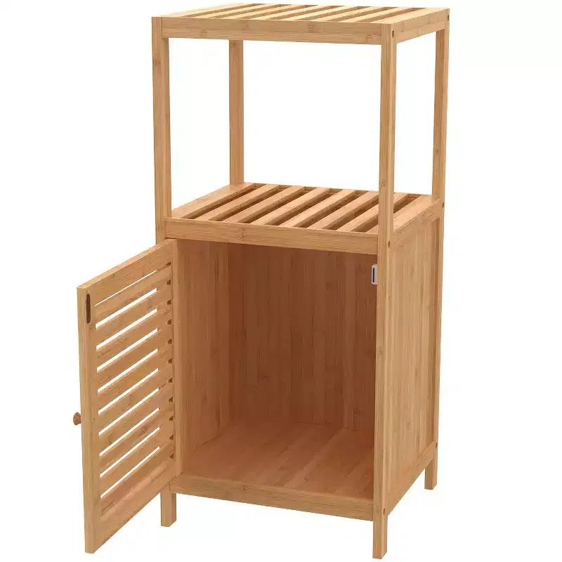Meuble de rangement en bambou à 1 porte