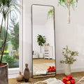 BEAUTYPEAK 59x16 Metal Framed Floor Mirror for Bedroom Rectangle Full Length Mirrors