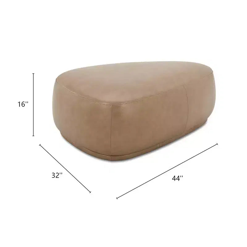 Pouf cocktail triangulaire arrondi de 44 pouces